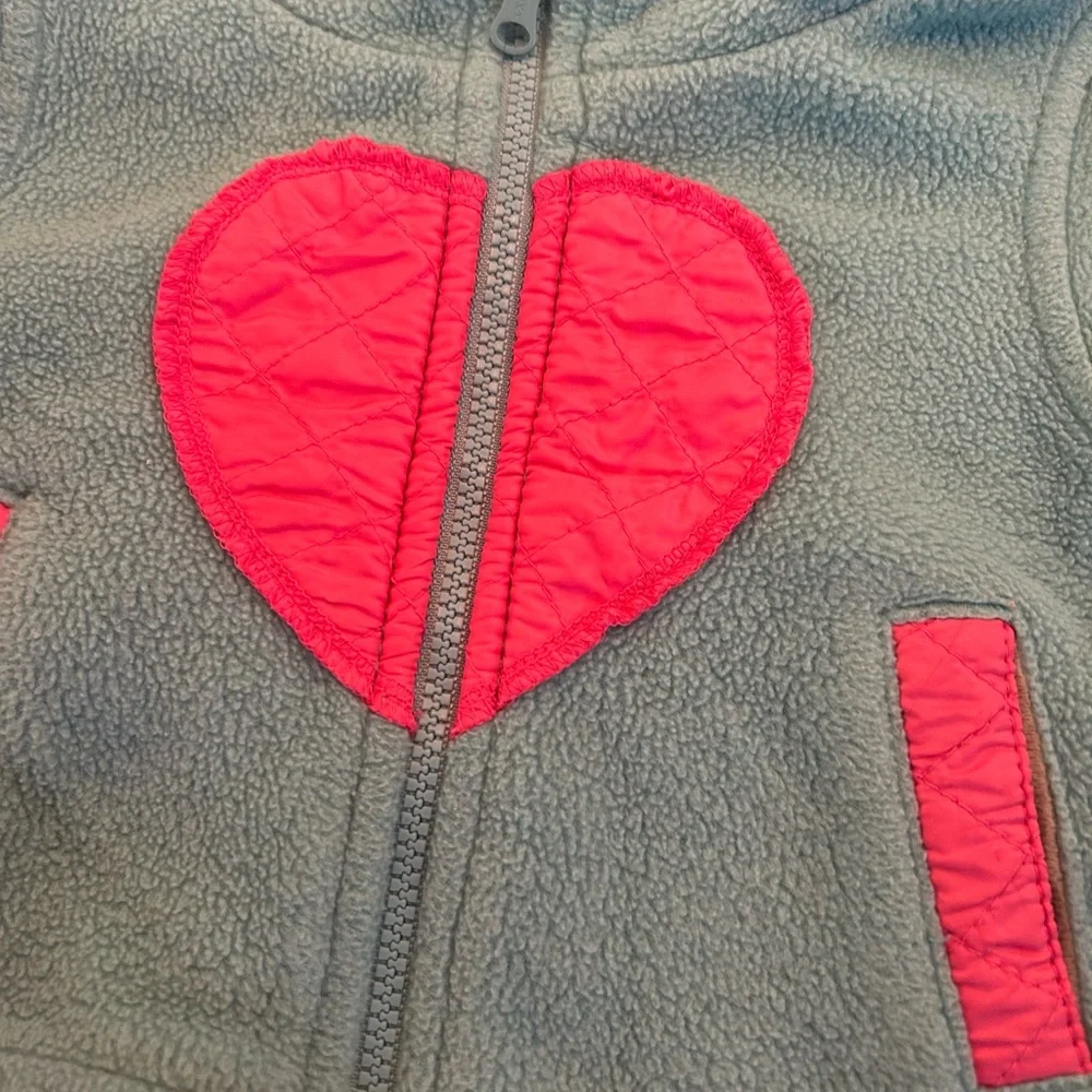 Columbia Blue Tea Heart‎ Fleece Baby Full Zip Jacket
